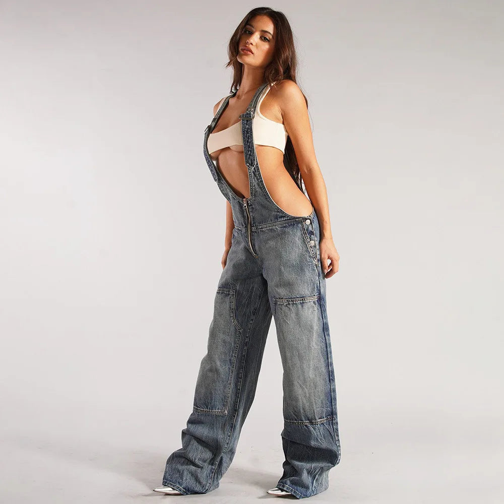 Litflare Denim Overalls