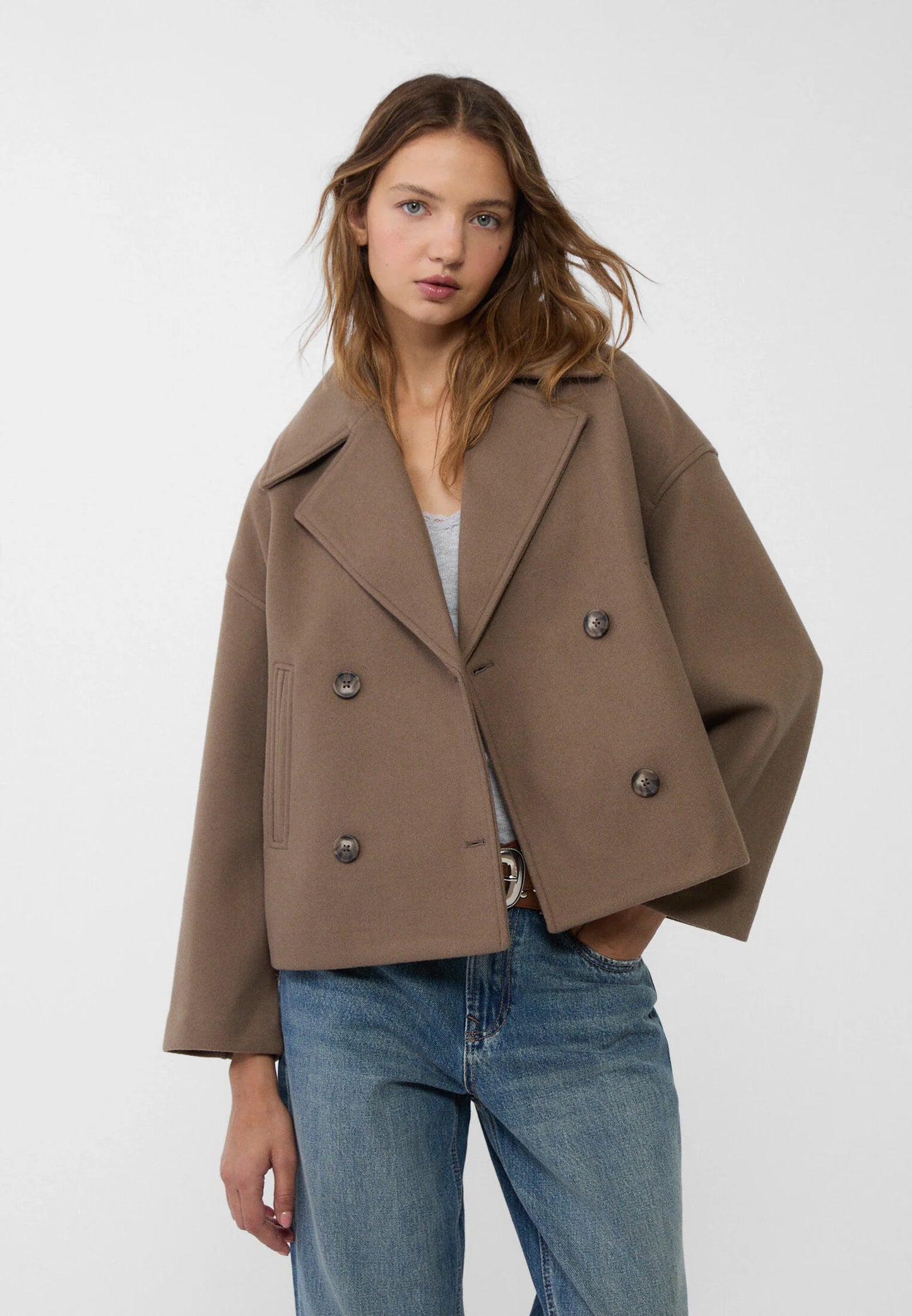 Gekürzter, gemütlicher Trenchcoat