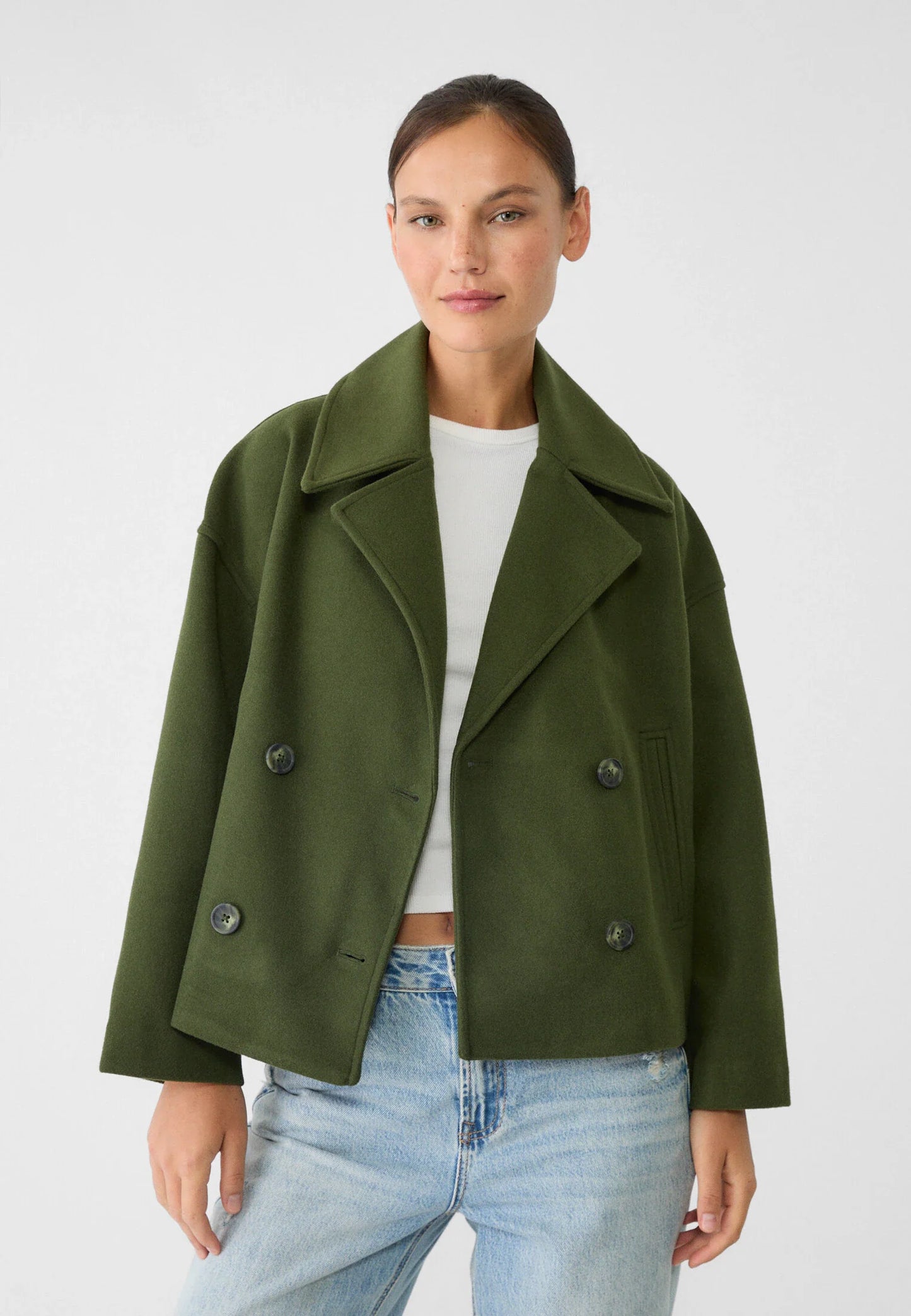 Gekürzter, gemütlicher Trenchcoat