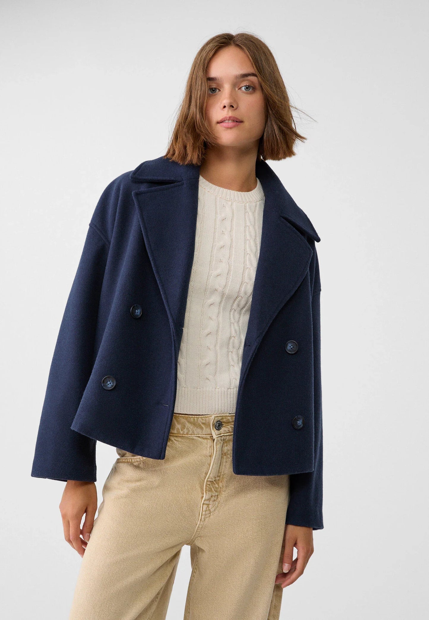 Gekürzter, gemütlicher Trenchcoat