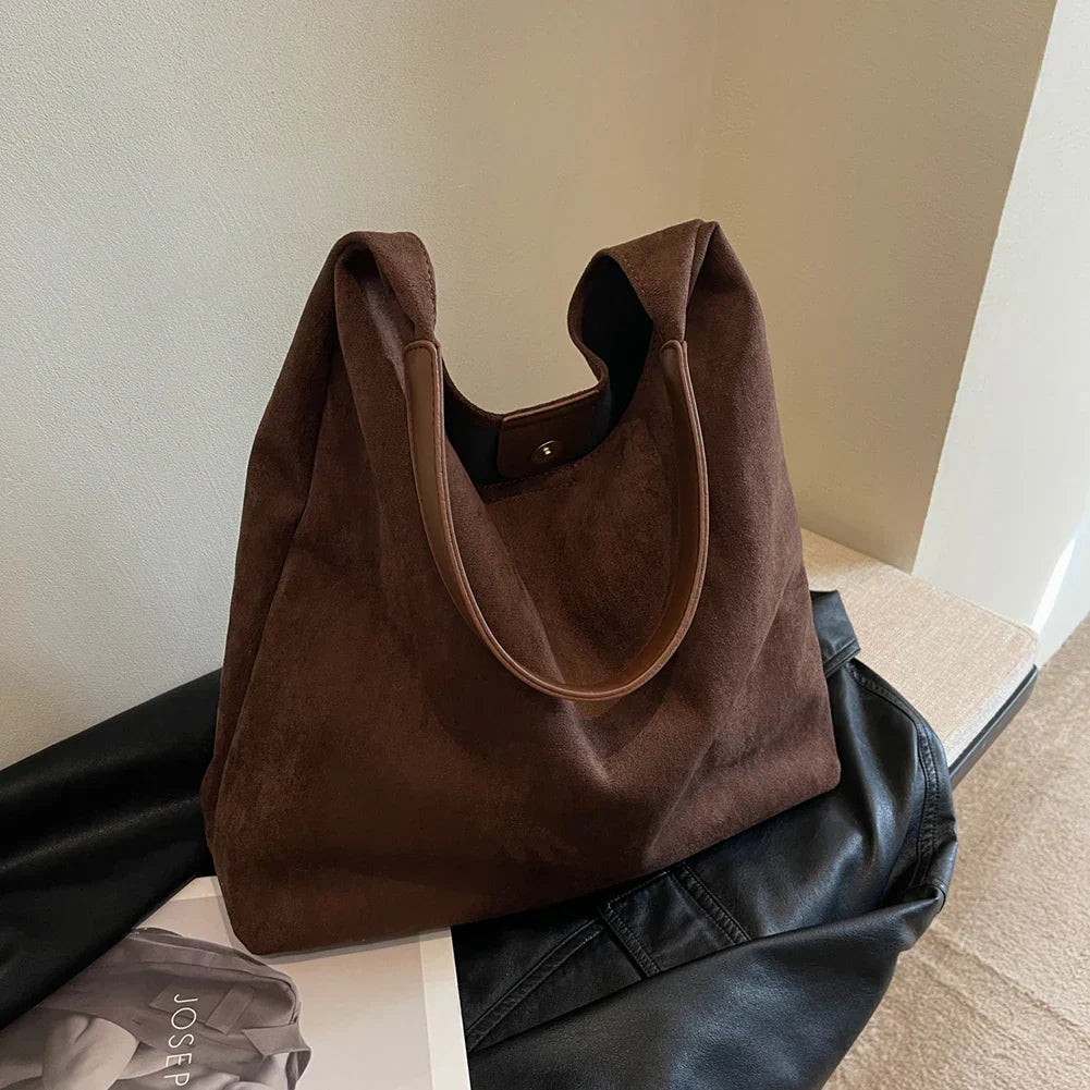 Litflare | Suede Tote Bag